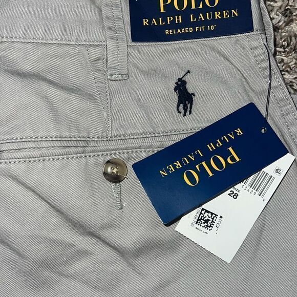 Polo Ralph Lauren NWT 10-inch relaxed fit chino shorts gray sz 28 - Picture 6 of 6